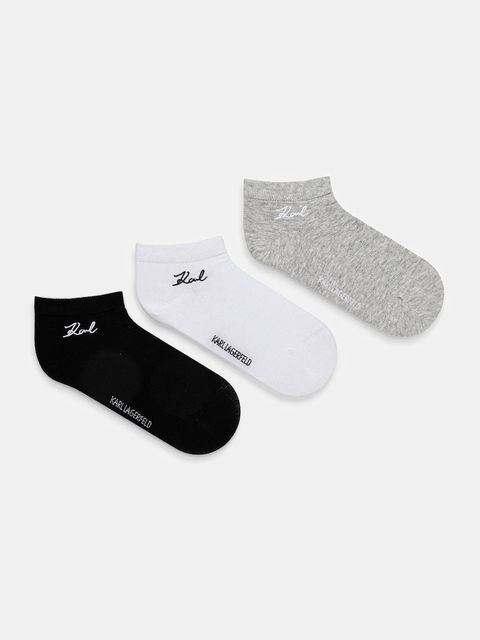 Karl Lagerfeld skarpetki K/SIGNATURE 3-pack kolor szary A4W47034 - zdjęcie produktu nr 1