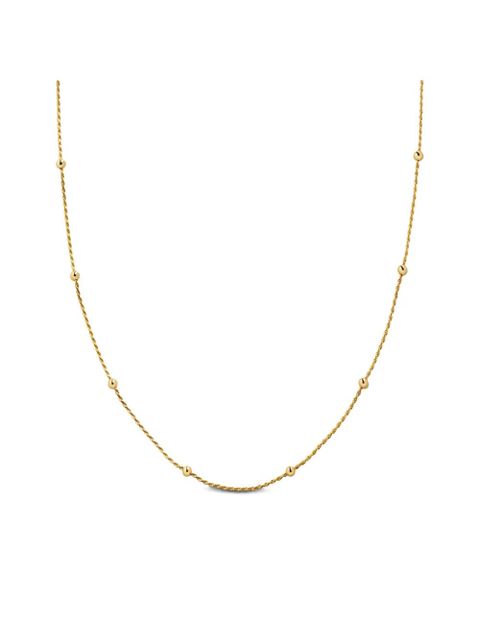 Monica Vinader beaded rope-chain necklace - Gold
