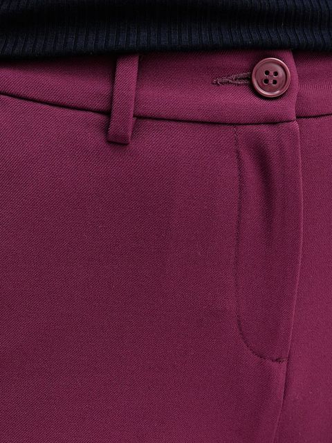 United Colors of Benetton spodnie damskie kolor fioletowy proste high waist 4L4H557R4