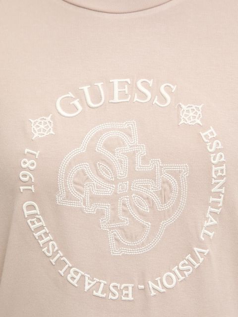 Guess t-shirt CARLA damski kolor beżowy V5YI05 KCOA2