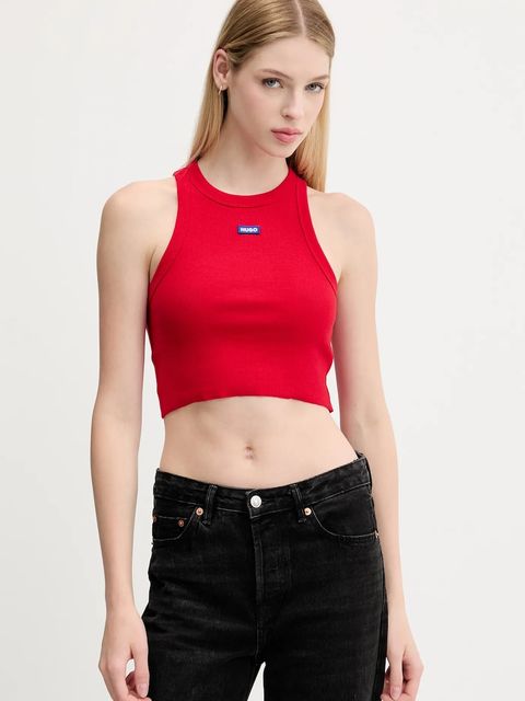 Hugo Blue top damski kolor czerwony 50511450 - zdjęcie produktu nr 1