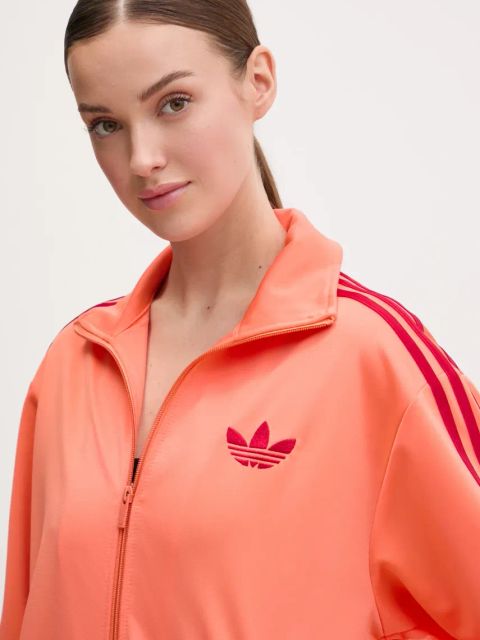 adidas Originals bluza Firebird damska kolor pomarańczowy z aplikacją JP2294