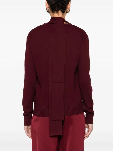 Yuzefi ribbed-trim sweater - Red - zdjęcie produktu nr 2