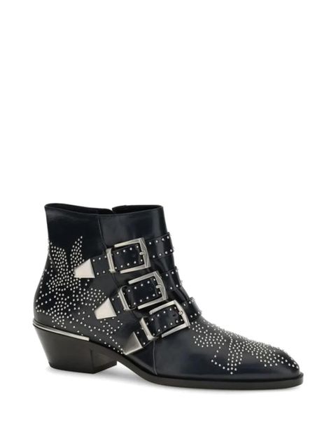 Chloé Susanna studded leather ankle boots - Black - zdjęcie produktu nr 2