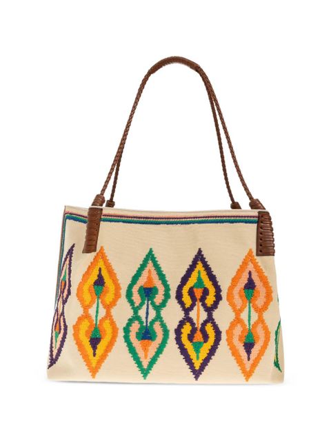 ETRO medium Libra embroidered braided-handle shoulder bag - Neutrals - zdjęcie produktu nr 2