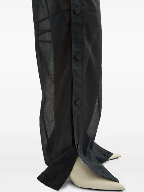 Jil Sander cotton trousers - Black
