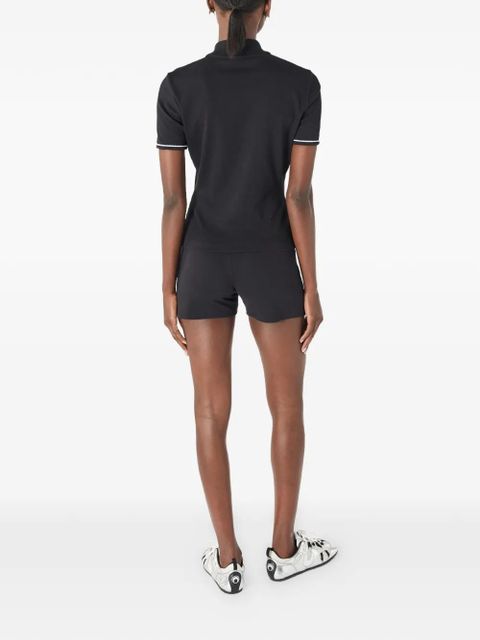 Marine Serre drawstring-fastening shorts - Black
