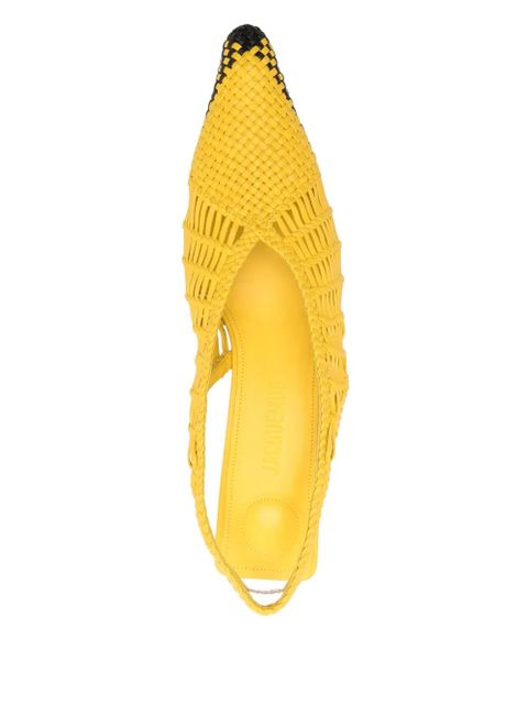 Jacquemus 30mm Les Cubisto Banane pumps - Yellow