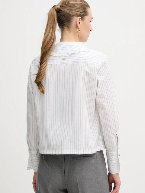 Barbour bluzka bawełniana Avery damska kolor biały wzorzysta LSH1724