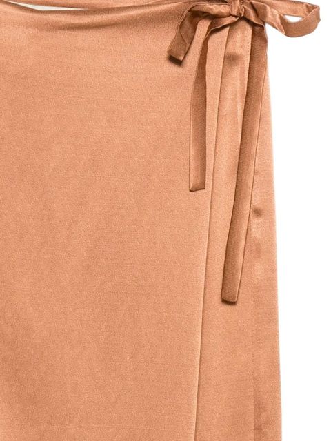 Alysi tie wrap midi skirt - Brown