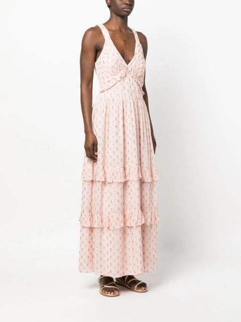 TWINSET ruffle-detail maxi dress - Pink
