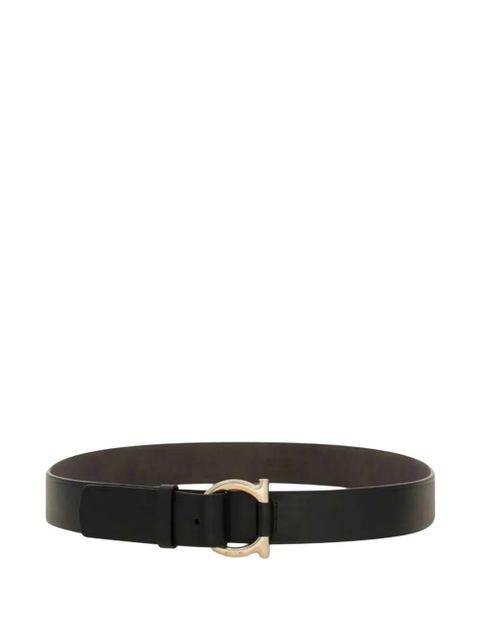 Ferragamo logo-buckle leather belt - Black - zdjęcie produktu nr 1