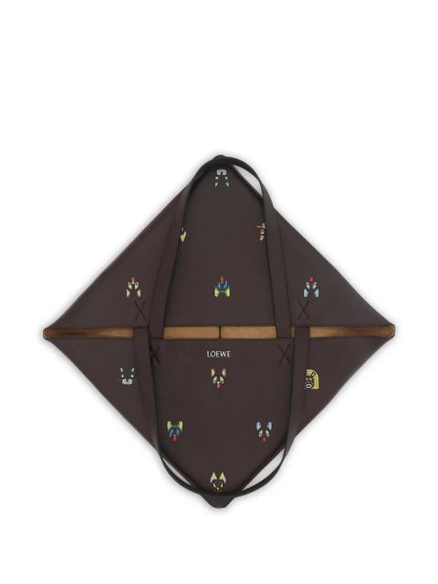 LOEWE graphic print shoulder bag - Brown