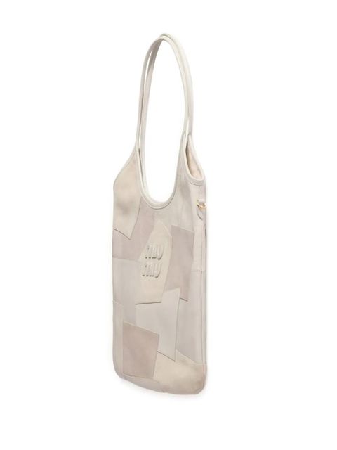 Miu Miu Ivy leather patchwork bag - White