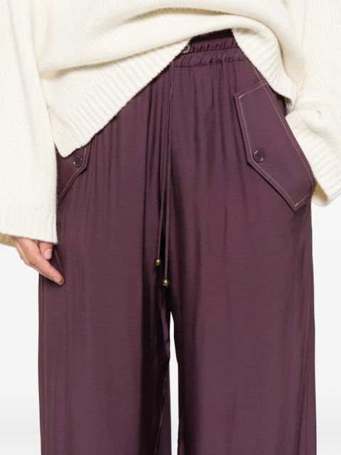 PINKO drawstring-fastening trousers - Purple