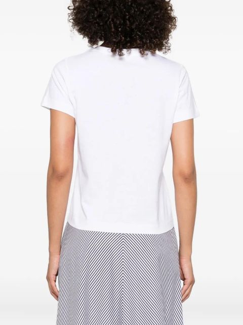 Moncler heart-embroidered cotton T-shirt - White