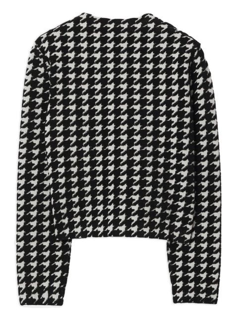 Burberry houndstooth-pattern crew-neck jumper - Black - zdjęcie produktu nr 2