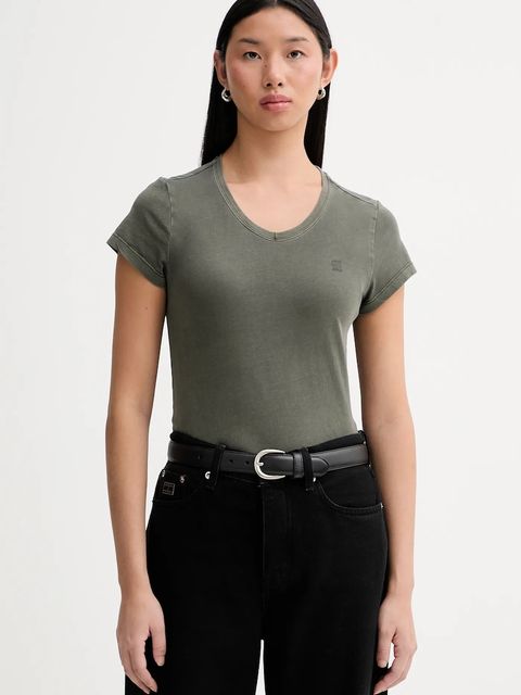 G-Star t-shirt bawełniany damski kolor zielony D24533-B059 - zdjęcie produktu nr 1