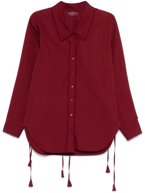 Gucci cotton poplin shirt - Red - zdjęcie produktu nr 1