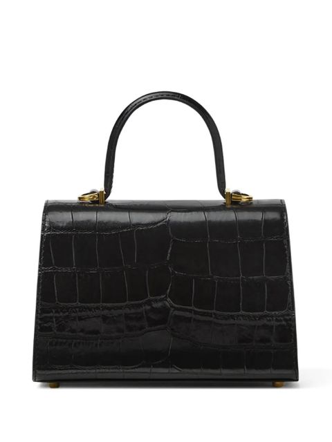 Versace small Medusa '95 croc-effect tote bag - Black