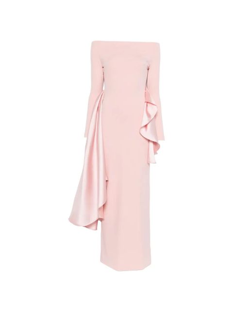 Solace London ruffled long sleeve maxi dress - Pink - zdjęcie produktu nr 1