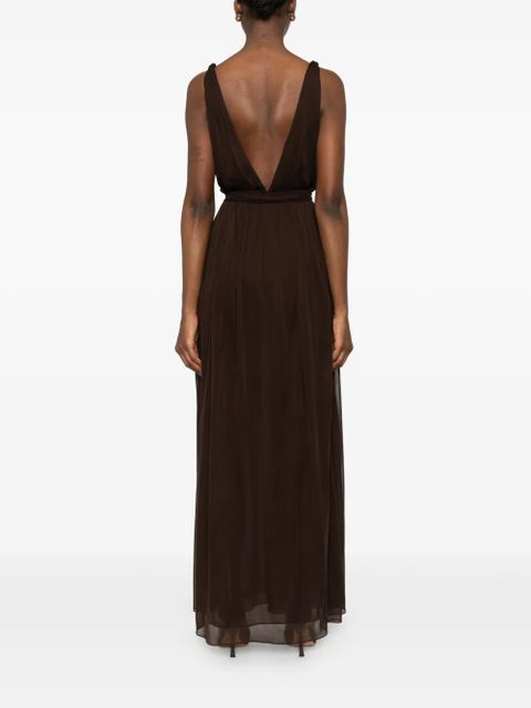 Tory Burch V-neck maxi dress - Brown