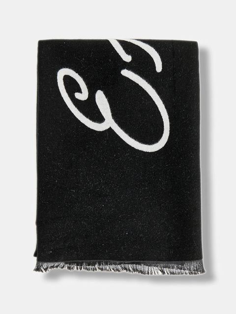 EA7 Emporio Armani szalik damski kolor czarny wzorzysty AF10450.7W000707