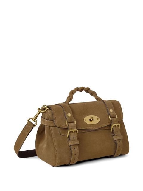 Mulberry mini Alexa braided-handle tote bag - Brown