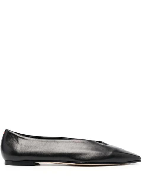 Aeyde Betty leather ballerina shoes - Black - zdjęcie produktu nr 1