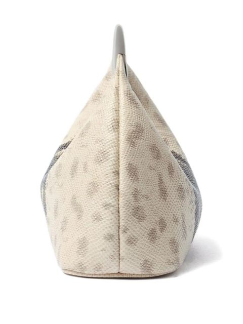 Jacquemus Calino snakeskin-print tote bag - Neutrals