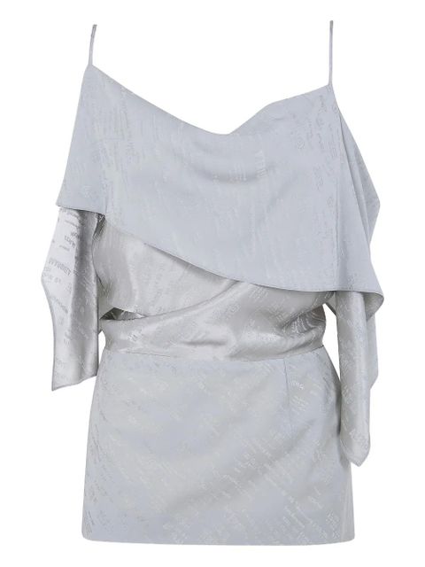 MM6 Maison Margiela ruffled strappy blouse - Grey - zdjęcie produktu nr 1