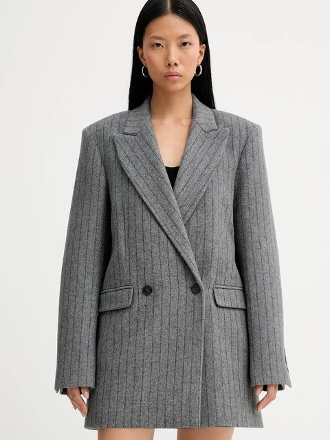 IRO płaszcz z dodatkiem wełny WM07NIMI kolor szary NIMI - zdjęcie produktu nr 1