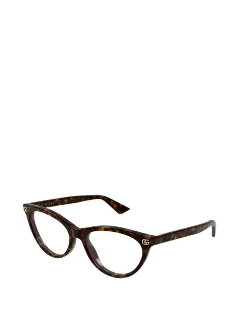 Gucci Eyewear Double G cat-eye glasses - Brown - zdjęcie produktu nr 2