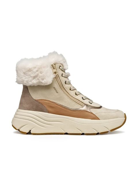 Geox botki D DIAMANTA damskie kolor beżowy na platformie ocieplone D56UFB 02285 CH65A - zdjęcie produktu nr 1