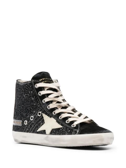 Golden Goose Francy glitter-detailing sneakers - Black