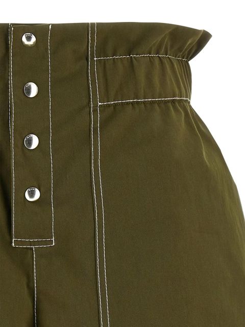 Marni contrast-stitching shorts - Green
