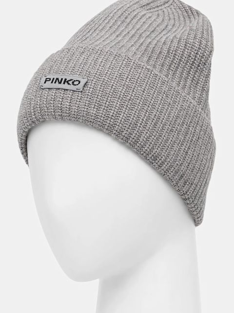 Pinko czapka z dodatkiem wełny kolor szary 105993 A2Z4 - zdjęcie produktu nr 2