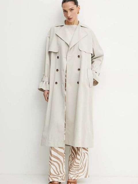 Marciano by Guess spodnie z domieszką lnu GISELLE - zdjęcie produktu nr 1