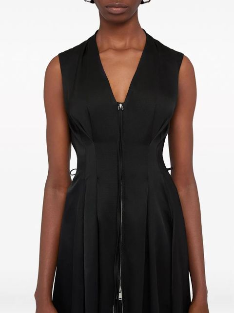 Jil Sander pleated fitted dress - Black