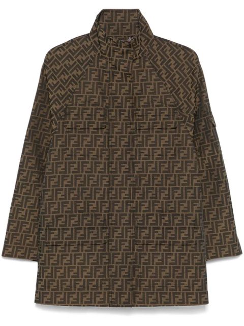 FENDI FF canvas short coat - Brown - zdjęcie produktu nr 1