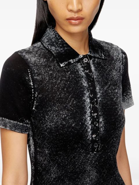 Diesel M-LOURENS embroidered polo dress - Black
