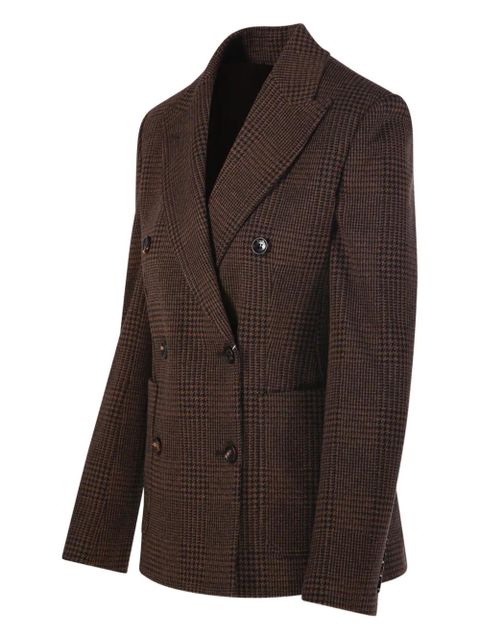 Max Mara check double-breasted blazer - Brown