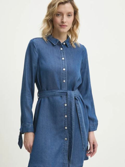 Answear.LAB sukienka kolor niebieski mini prosta