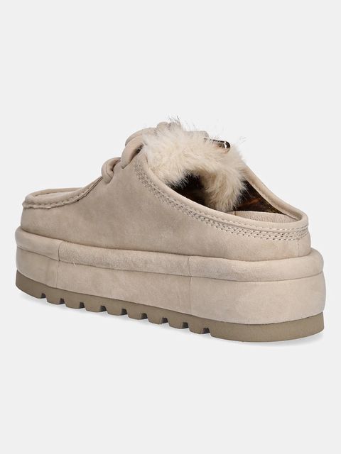 Naked Wolfe kapcie zamszowe Blizzard kolor beżowy Blizzard Suede Faux Fur Ice - zdjęcie produktu nr 2