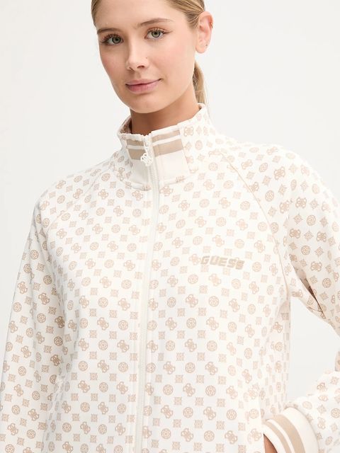 Guess bluza AGGIE damska kolor beżowy wzorzysta V5YQ03 KB212