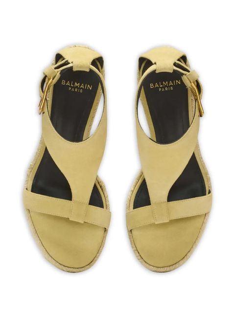 Balmain Anthem wedge espadrilles - Neutrals