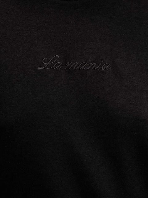 La Mania t-shirt bawełniany NAN damski kolor czarny NAN