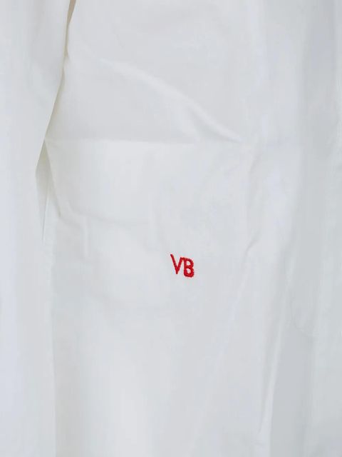 Victoria Beckham bib-detail buttoned shirt - White