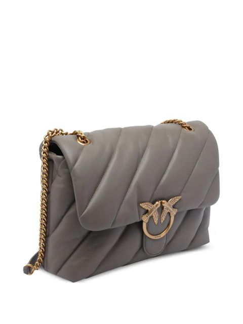 PINKO quilted bird-embellished shoulder bag - Grey - zdjęcie produktu nr 2