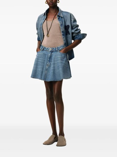 AMI Paris flared miniskirt - Blue - zdjęcie produktu nr 2